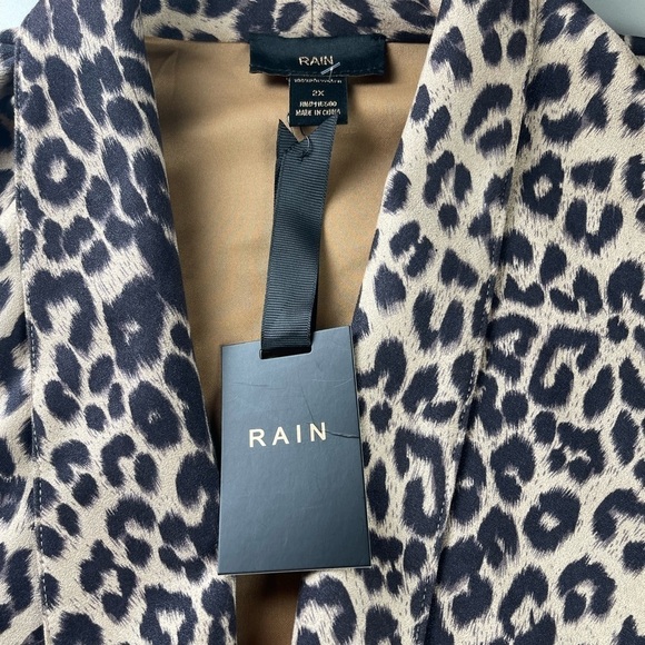 RAIN leopard print blazer Size 2X NWT - Picture 3 of 6